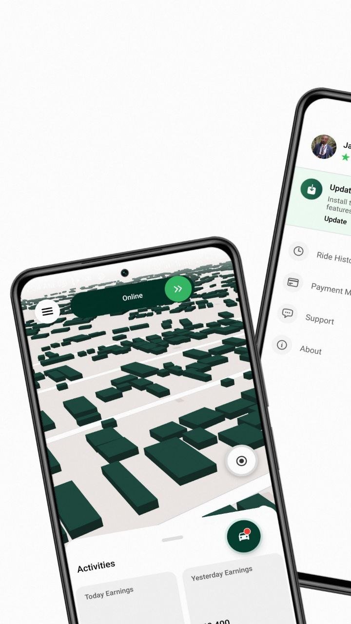 Moveham driver app showing online status and earnings